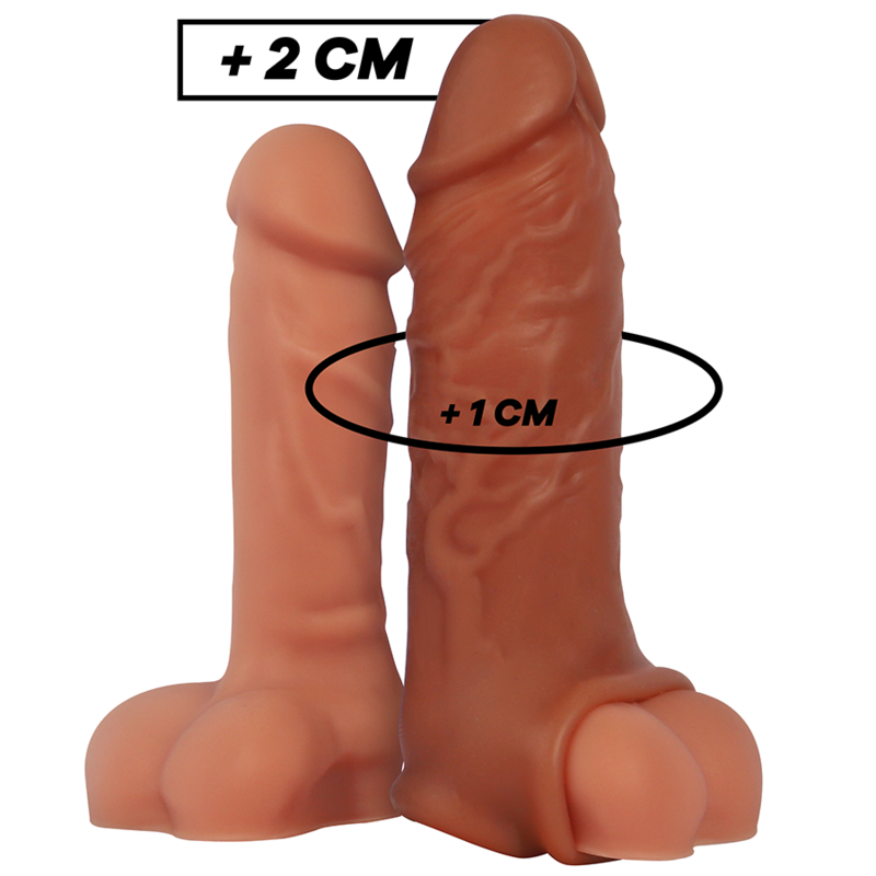 VIRILXL V9 guaina per pene in silicone, marrone