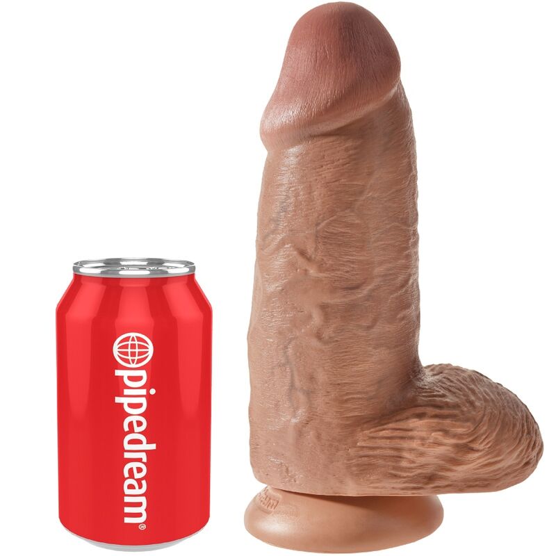 KING COCK Chubby dildo con ventosa, color caramello
