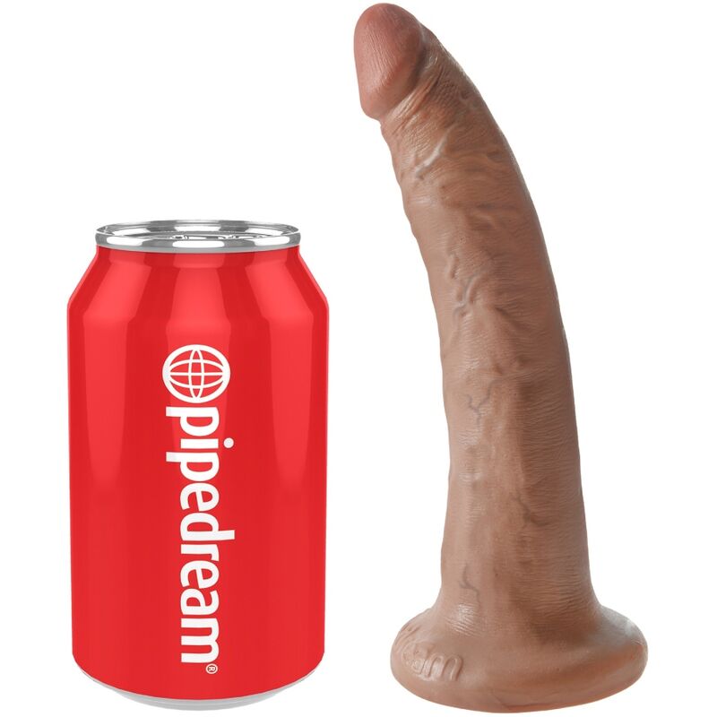 Dildo strap on KING COCK 17,5 cm, color caramello
