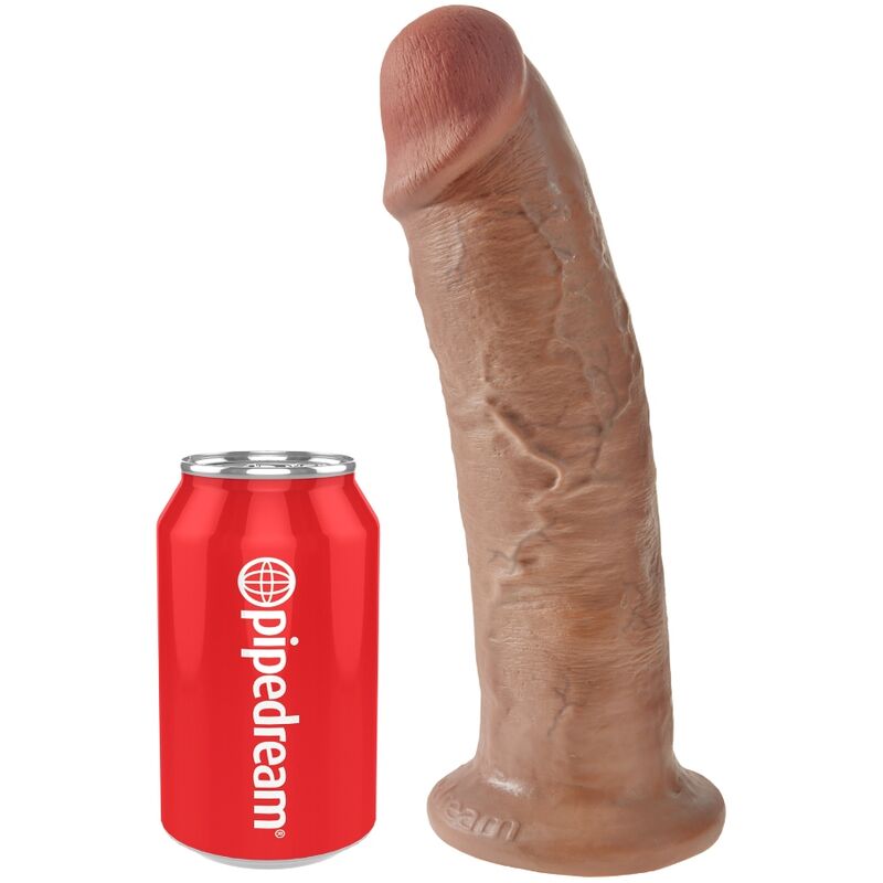 Dildo strap on KING COCK da 24 cm, color caramello