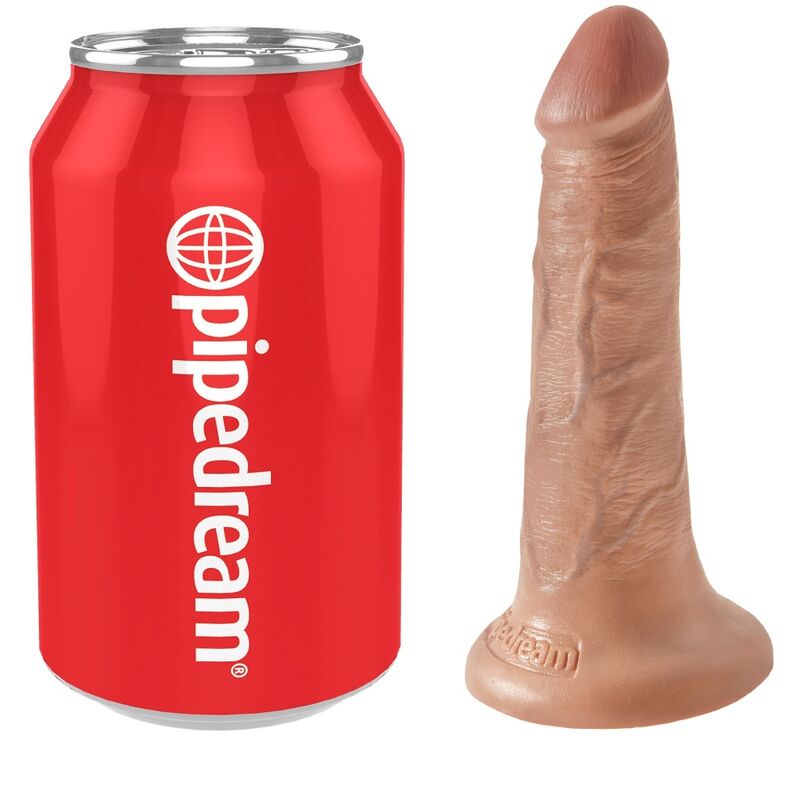 Dildo KING COCK con ventosa, 12 cm, color caramello