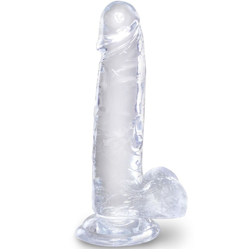 KING COCK Clear dildo trasparente con testicoli