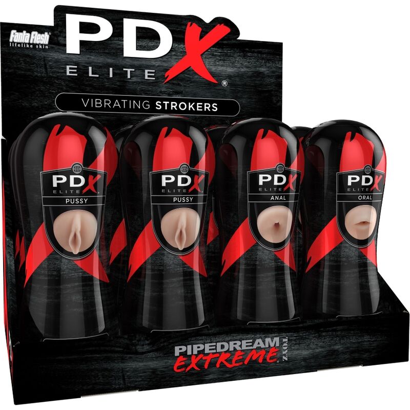 PDX ELITE Set di 12 masturbatori vibranti