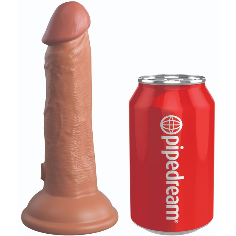 KING COCK Elite dildo realistico in silicone, color caramello