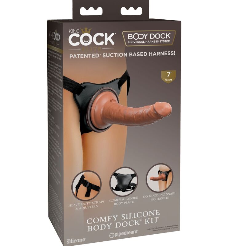 Set strap on regolabile King Cock Elite Comfy con dildo