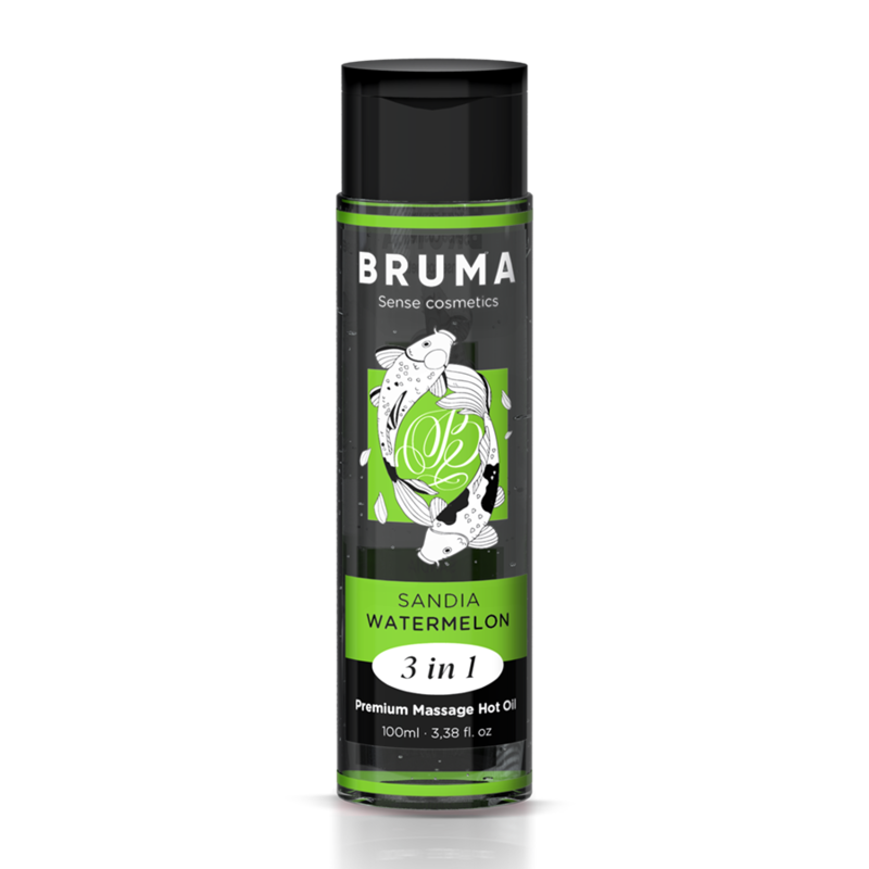 Olio da massaggio erotico BRUMA con effetto caldo, anguria, 100 ml