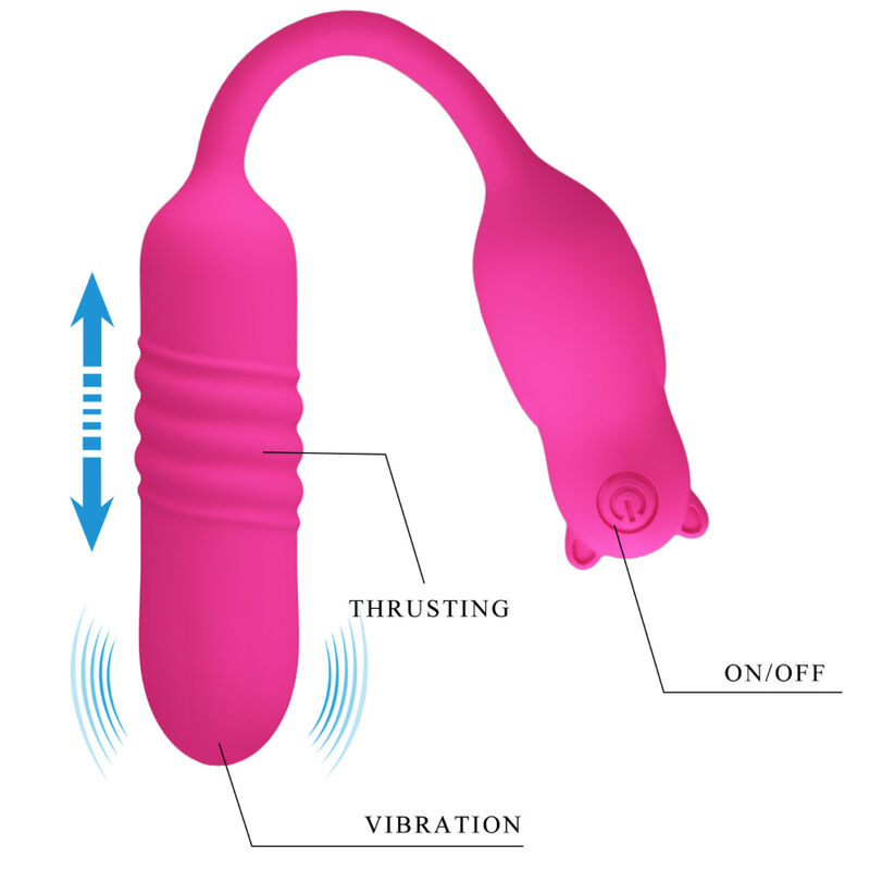 Mini vibratore in silicone Pretty Love Nobikuma, rosa