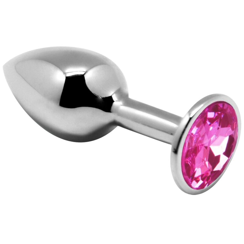 Plug anale in metallo M rosa con cristallo per una dilatazione sensuale ALIVE