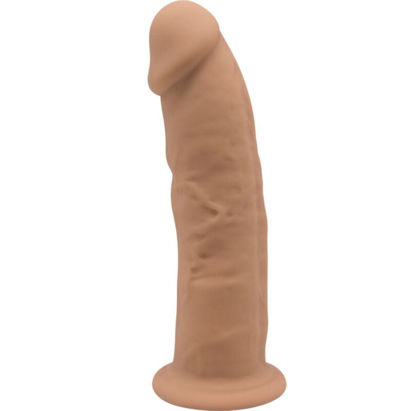 Dildo realistico in silicone da 15,4 cm con ventosa color caramello SILEXD