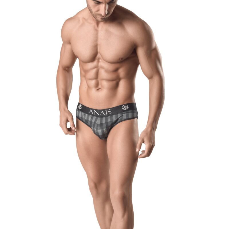 Slip da uomo a quadri con ampia fascia comfort e tessuto elasticizzato ANAIS