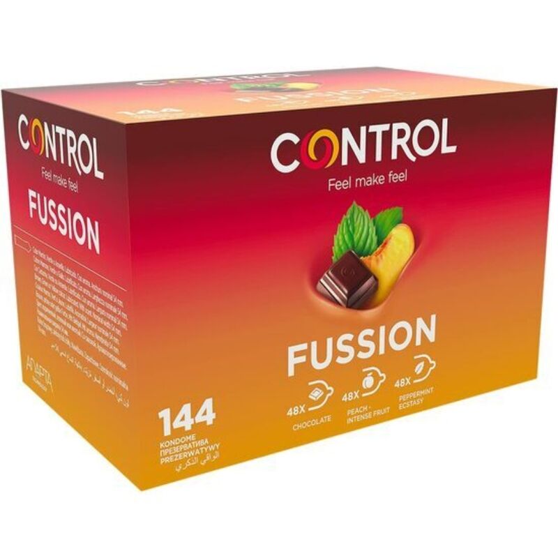 Preservativi CONTROL Adapta Fussion aromatizzati, 144 pezzi