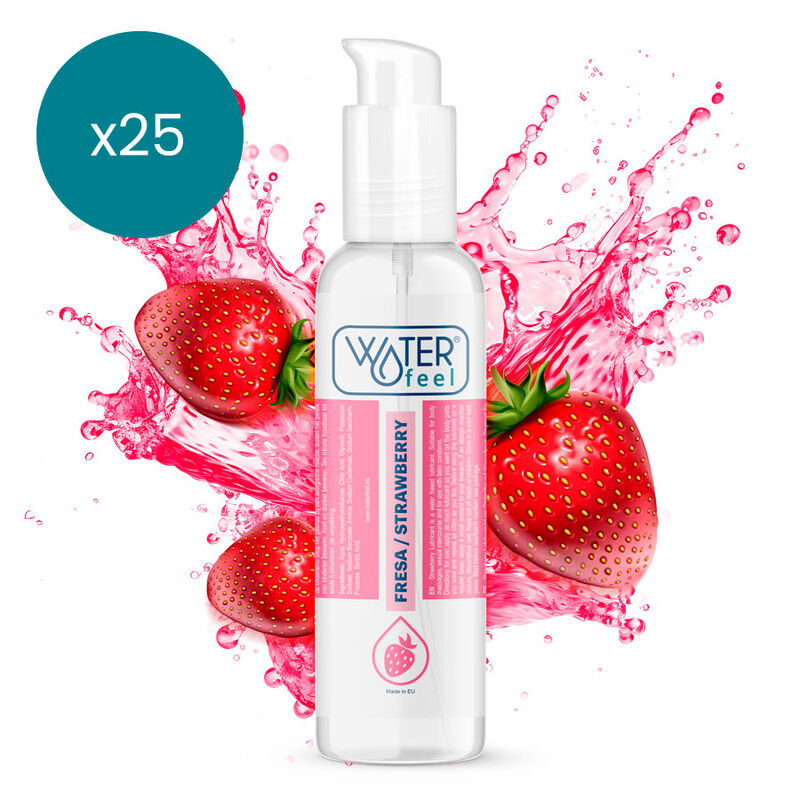 Lubrificante alla fragola a base d’acqua, 175 ml, effetto lubrificante a lunga durata per il sesso orale WATERFEEL