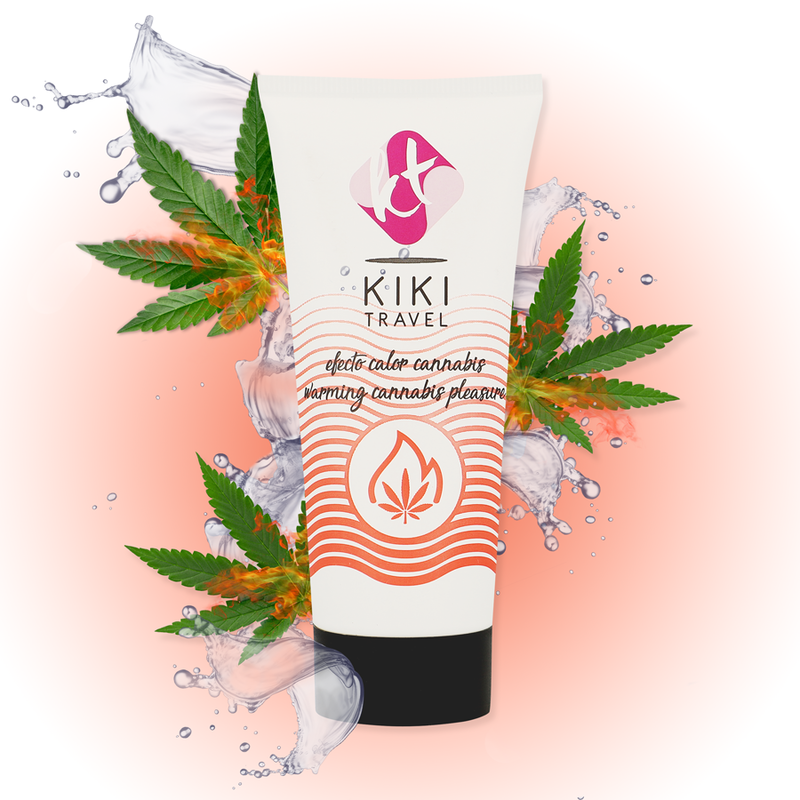 KIKÍ TRAVEL lubrificante effetto caldo al gusto di cannabis, 50 ml