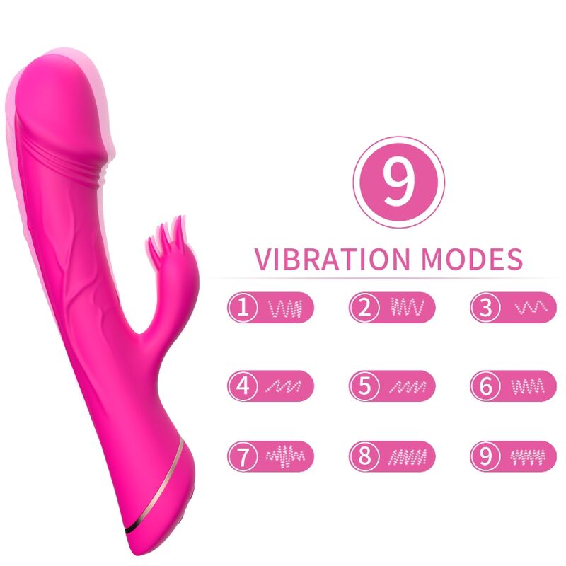 Vibratore rabbit ARMONY in silicone, fucsia