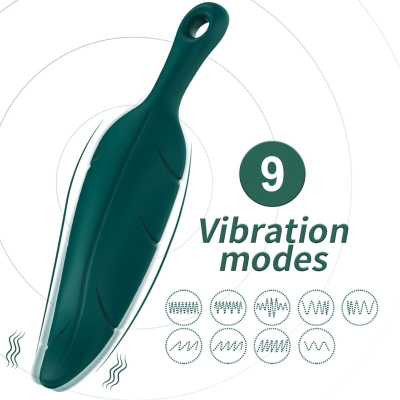 Vibratore clitorideo ARMONY Leaf Green con bullet rimovibile
