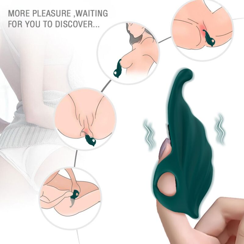 Stimolatore per dita ARMONY con bullet vibrante, verde