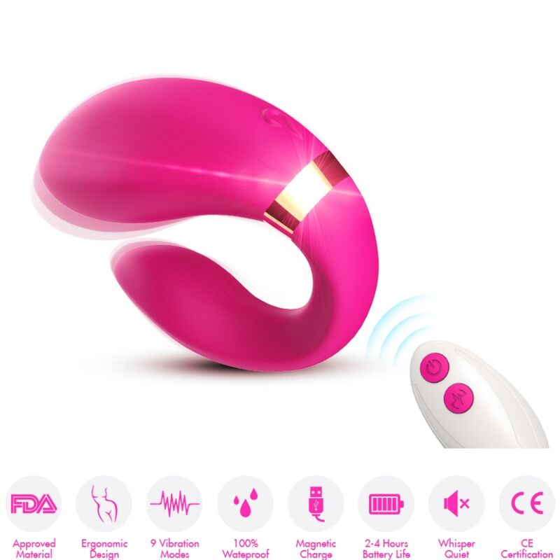 Vibratore di coppia ARMONY Crescent con telecomando