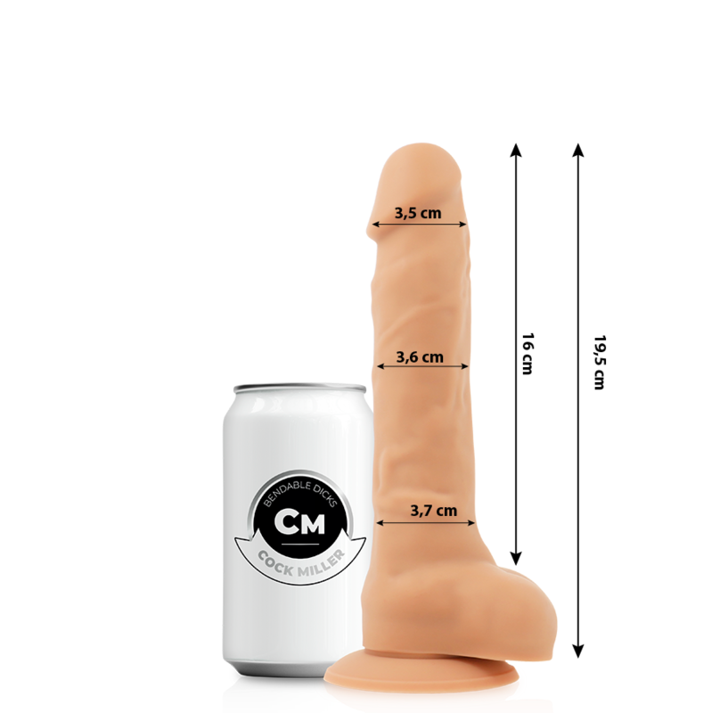 Dildo realistico in silicone con Memory Silicone e ventosa COCK MILLER