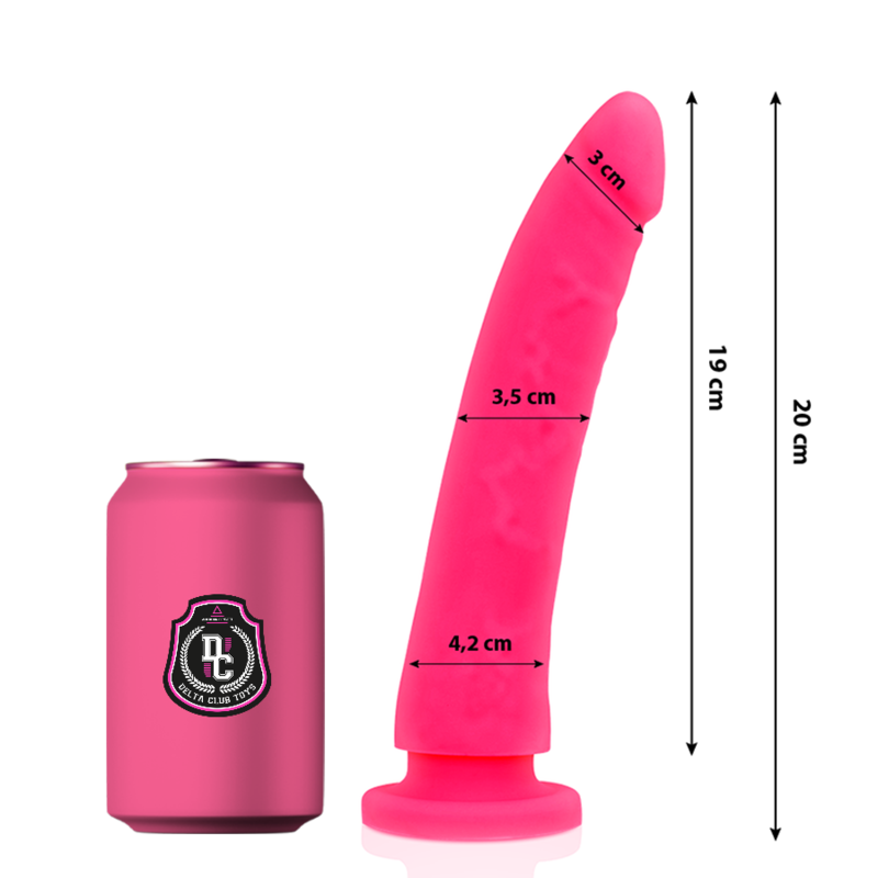 Dildo in silicone DELTACLUB rosa, 20 cm