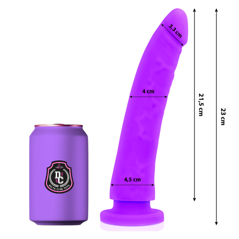 DELTACLUB dildo in silicone viola, 23 cm