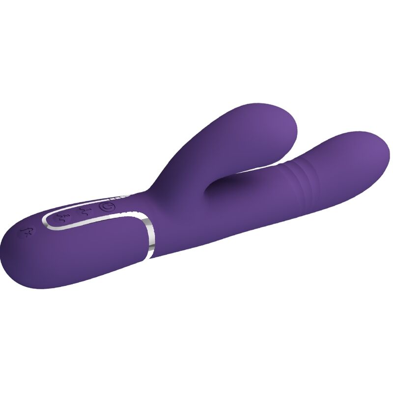 Vibratore rabbit Pretty Love con movimento a spinta, viola