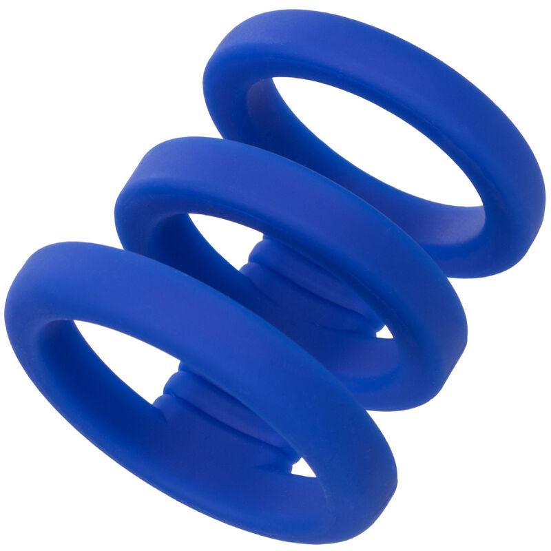 Anello fallico triplo in silicone per un’erezione più intensa e maggiore resistenza CALEXOTICS