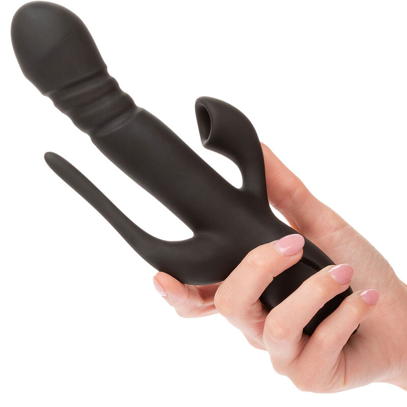 CalExotics Triple Euphoria, vibratore Rabbit nero