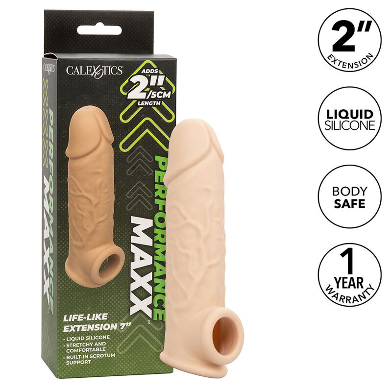 CalExotics Performance Maxx Life Like Extension 7 guaina per pene color carne