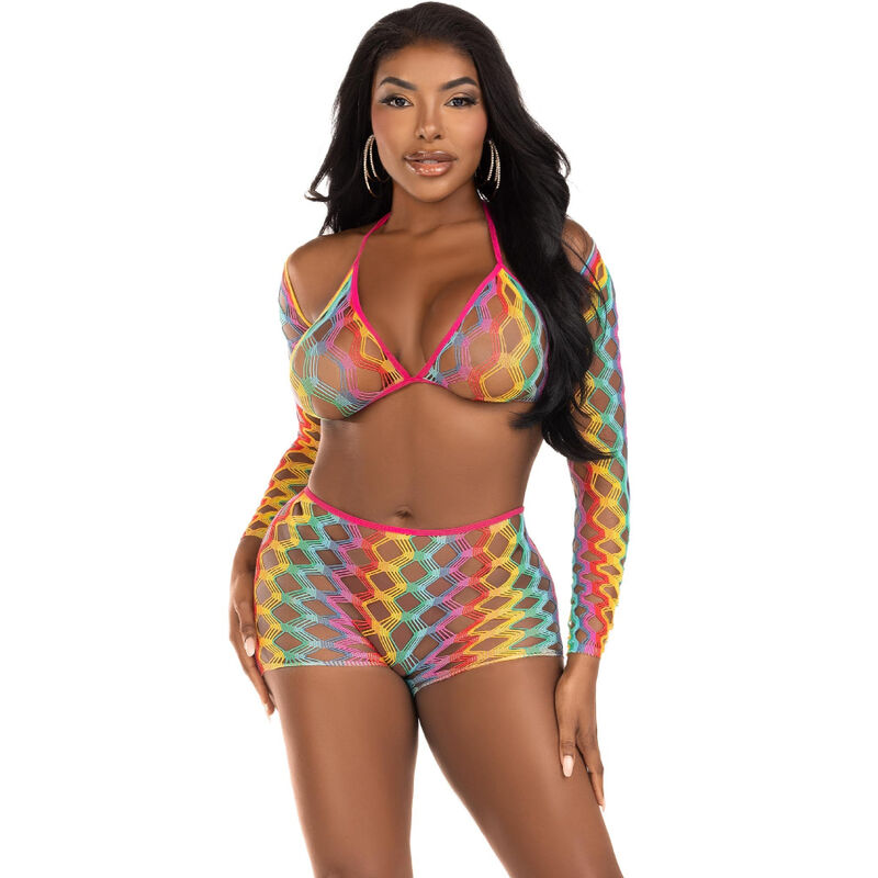 Set lingerie Leg Avenue nei colori dell’arcobaleno