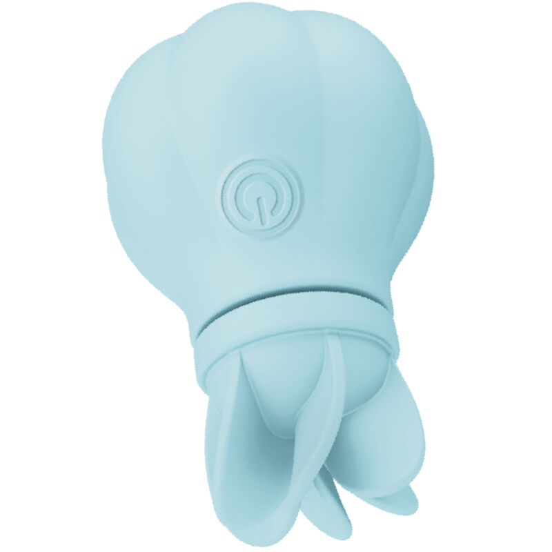 Stimolatore clitorideo con 5 testine intercambiabili e rotazione blu ADRIEN LASTIC