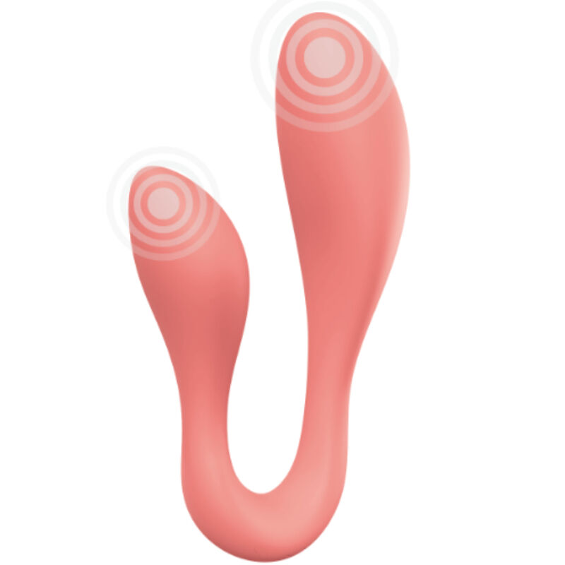 Vibratore per coppia con doppia stimolazione e controllo tramite app, rosa ADRIEN LASTIC