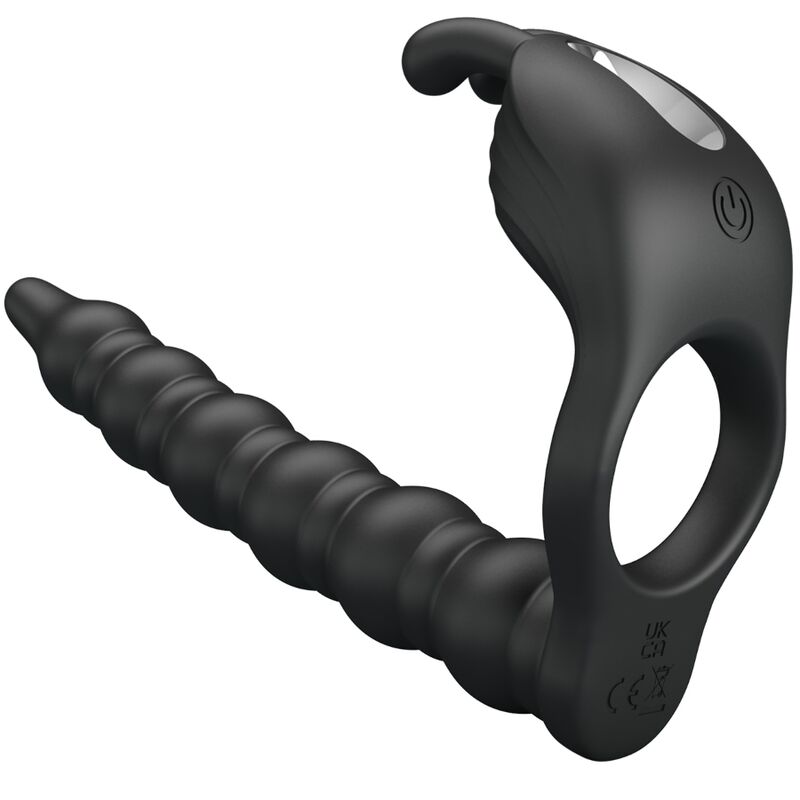 Pretty Love Blackney anello per il pene con plug anale vibrante