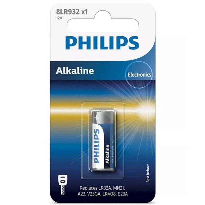 Batteria alcalina 12V LR23A per telecomandi wireless e dispositivi di sicurezza PHILLIPS