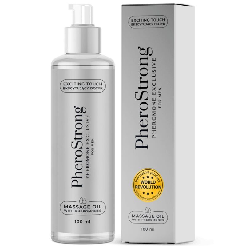 Olio da massaggio PheroStrong Exclusive per uomo, 100 ml