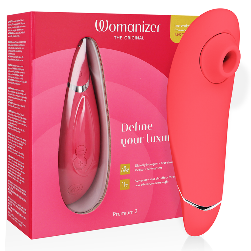 Womanizer Premium 2 stimolatore a onde di pressione color lampone