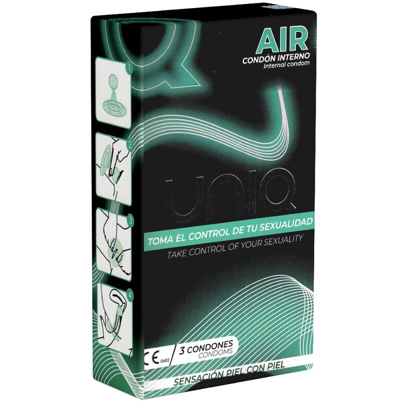 Preservativo femminile UNIQ Air, 3 pezzi