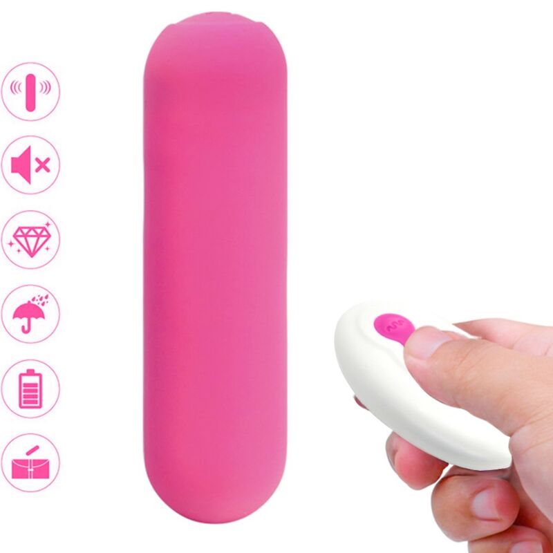 Vibratore bullet vibrante in silicone con telecomando e 10 modalità ARMONY