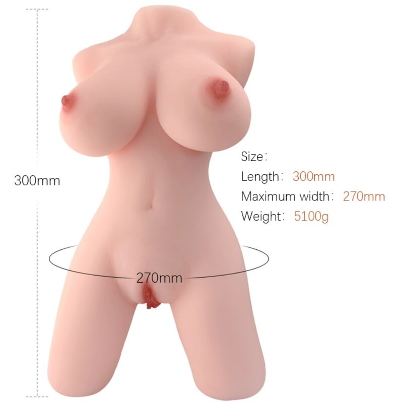 Masturbatore realistico a torso in TPE con peso naturale ARMONY