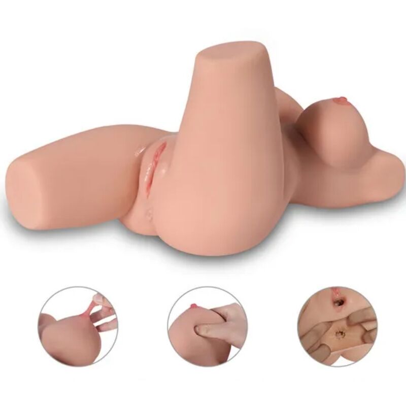 Busto masturbatorio realistico in TPE, effetto pelle intenso ARMONY
