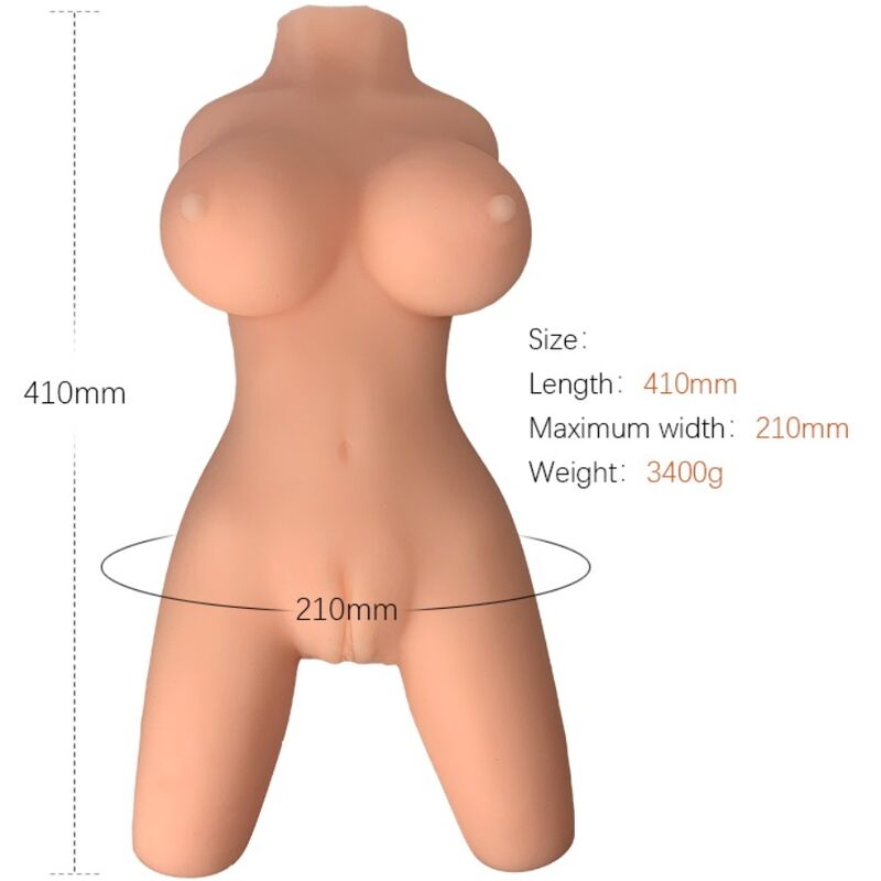 Masturbatore realistico a torso in TPE con seno morbido ARMONY