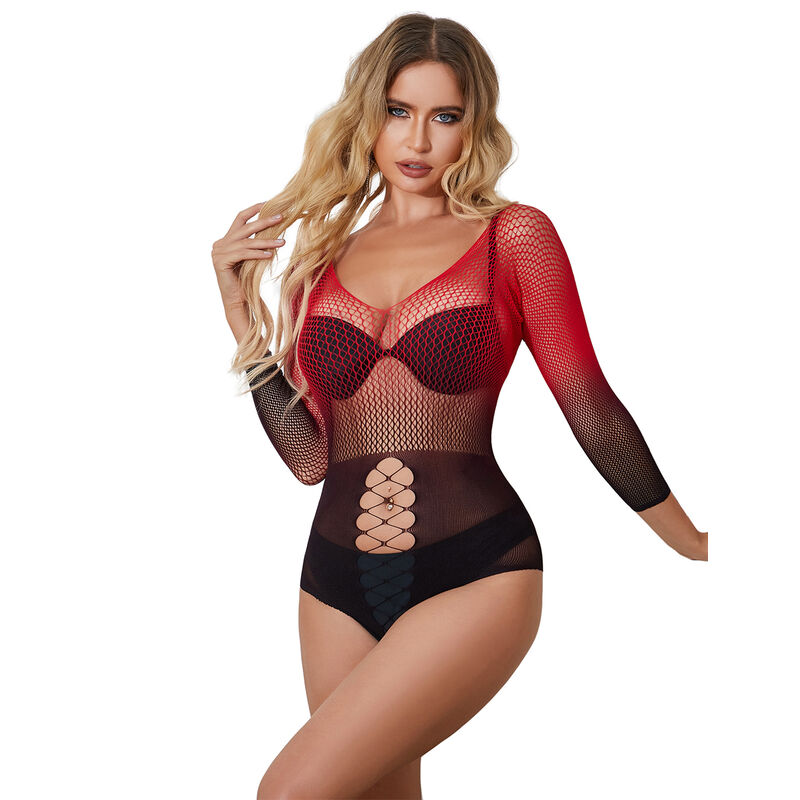 SUBBLIME abito sexy in rete elasticizzata con sfumatura di colore