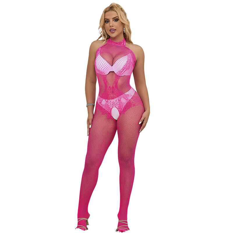 Body a rete SUBBLIME rosa con pizzo