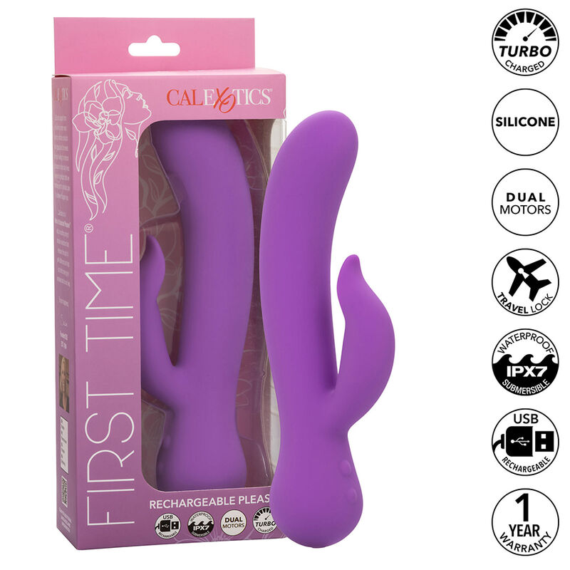 Vibratore punto G CalExotics First Time Pleaser, viola