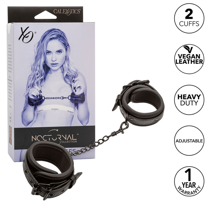 Manette da polso in pelle CalExotics Nocturnal regolabili