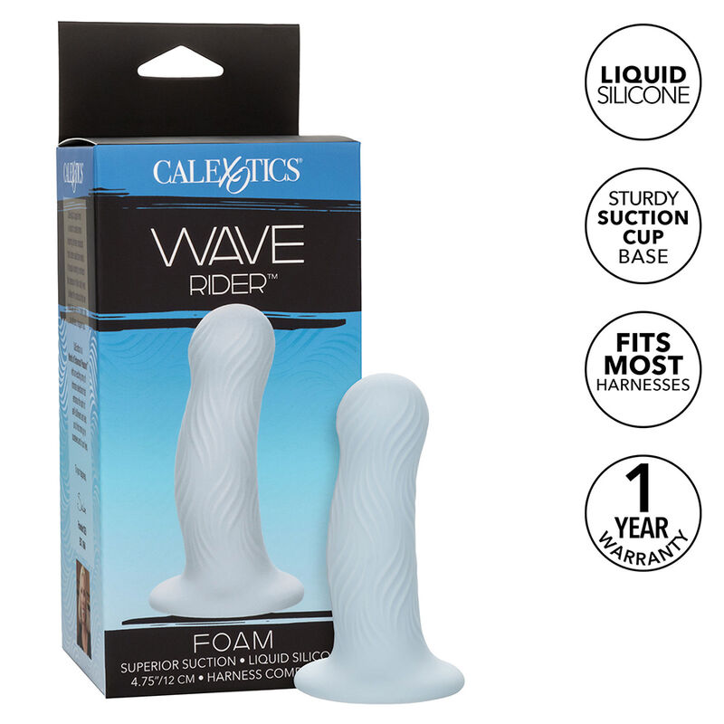 Plug anale CalExotics Wave Rider Foam, blu