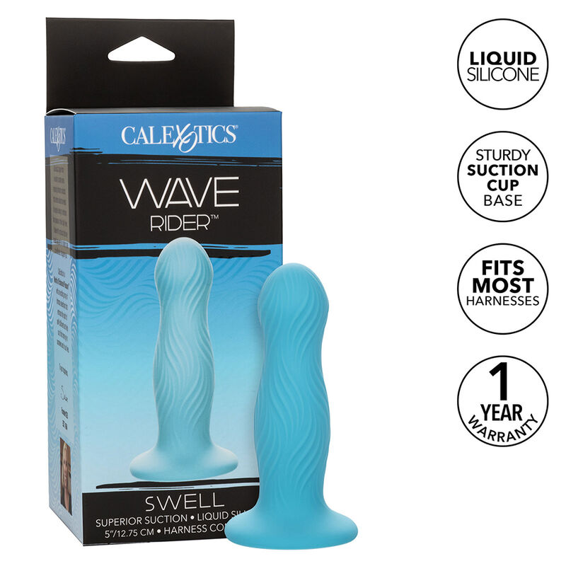 Plug anale CalExotics Wave Rider Swell, blu