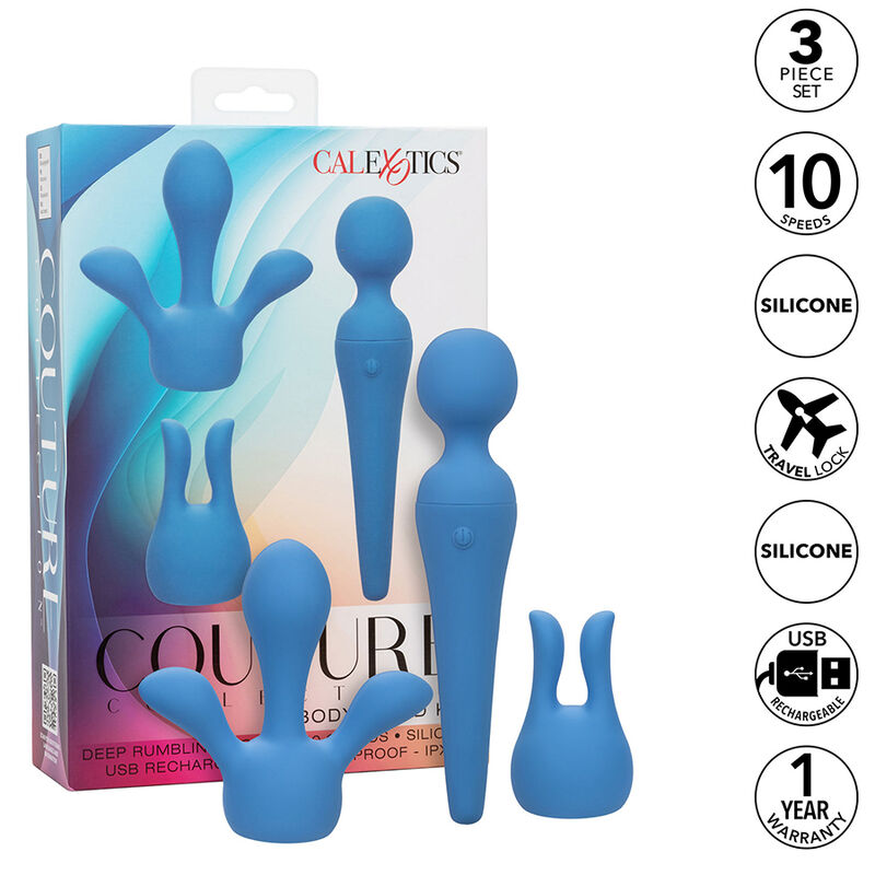 Set vibratore wand CalExotics Couture con 2 accessori