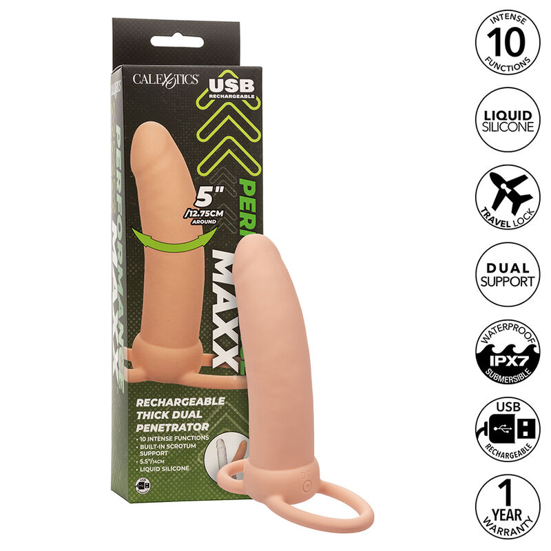 CalExotics Maxx Thick Dual Penetrator con 10 funzioni di vibrazione