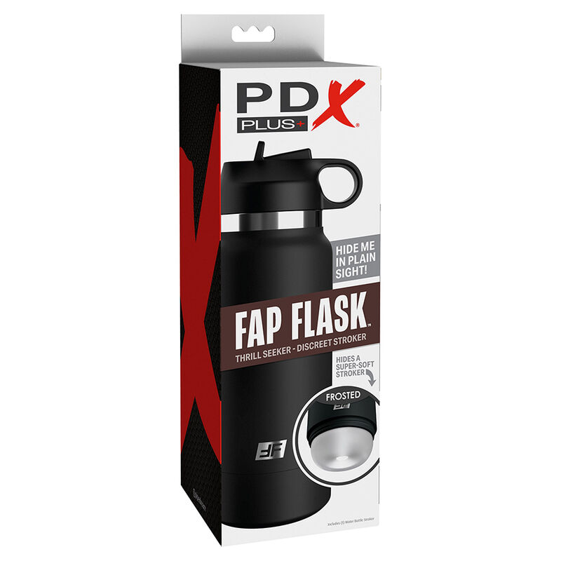 PDX PLUS+ Fap Flask Bottle masturbatore, trasparente