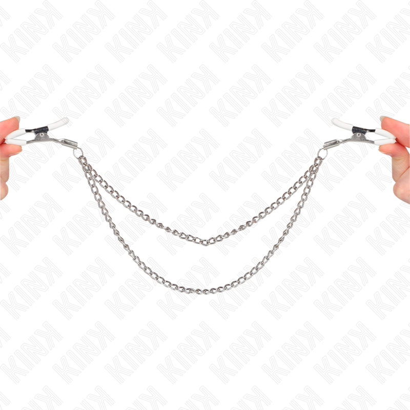 Pinze per capezzoli KINK con due catenine sottili